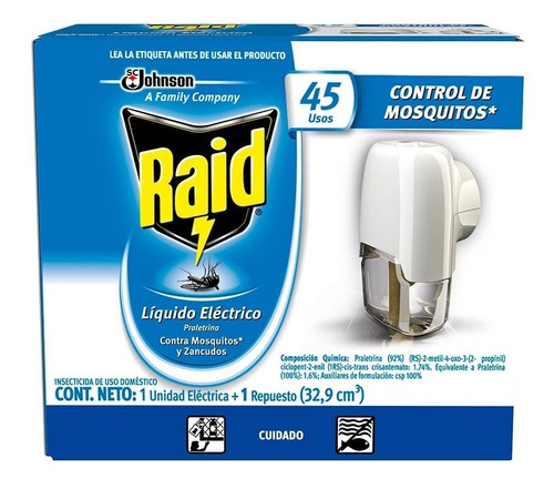 Insecticida Raid Electrico 32.9
