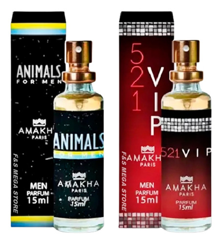 Kit 2 Perfume Animals 521 Vip Men Masculino Amakha Paris