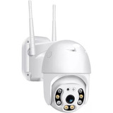 Cámara Para Seguridad 360 Ip Panorámica Para Exteriores Color Blanco