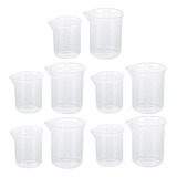 Juego De 10 Vasos Medidores De Polipropileno, 100 Ml, 50 Ml,