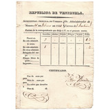 Mérida Venezuela Factura Antigua De Correos 1838