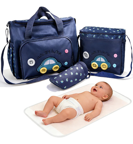 Set 4 Bolsas Panaleras Cambiador Bebe Botella Viaje Multiuso | MercadoLibre