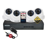 Camara Seguridad Kit Hikvision Dvr 8 Canales + 4 Domo 720p