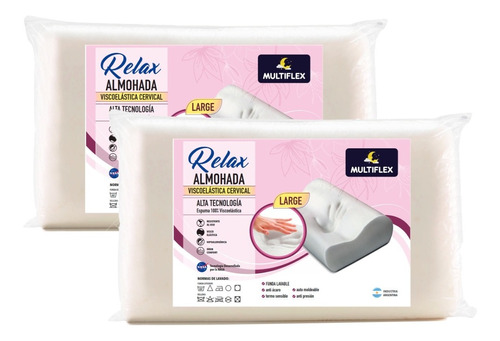 Almohadas Cervicales  Inteligente Viscoelástica Xl Pack X 2 