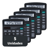 Kit 5 Calculadoras De Mesa Escritorio Balcao 12 Dígitos