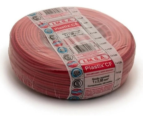 Cable Unipolar 1mm Pvc Rojo Imsa Plastix Cf