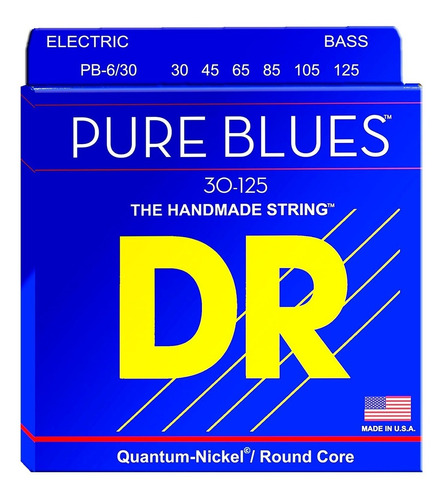 Cuerdas De Bajo Dr Pure Blues 030 125 Made In Usa