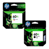 Combo Hp 60xl Original Negro + Color Gtia Oficial Hp Full