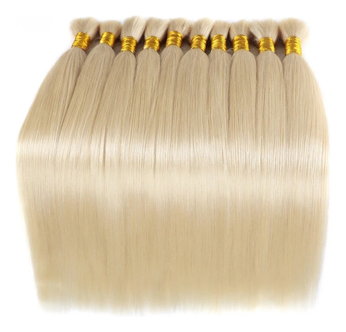 Aplique Cabelo Humano Natural Loiro Liso 45cm - 1kg