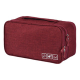 Bolsas Estuche Organizador Brasieres Ropa Interior Viaje Color Rojo