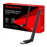 Tarjeta De Red Usb Wifi Mercusys Antena Mu6h Dualband Ac650 