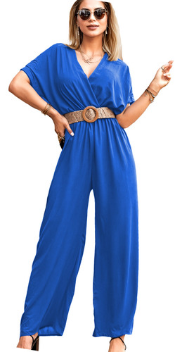 Jumper Palazzo Enterizo Jumpsuit Cruzado Elegante Xally 2318