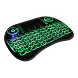 Mini Teclado Inalambrico Noganet Nkb-k2rgb Smart Tv Pc Rgb Teclado Negro Idioma Inglés Us