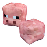 Almofada Cubo Minecraft Porco Pig Bloco