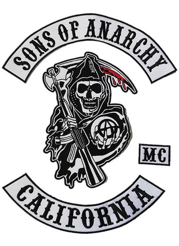 Sons Of Anarchy California Mc Parche Bordado Tamaño Espalda 
