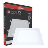 Plafon Led Quadrado 24w Painel Embutir 6500k 4000k 3000k