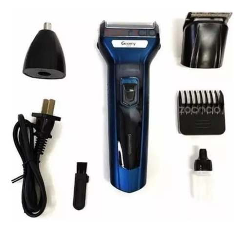 Máquina Afeitadora Y Cortadora De Pelo Geemy Gm-566 Azul 