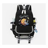 Mochila De Astronauta De Gran Capacidad Con Carga Usb, Color Negro