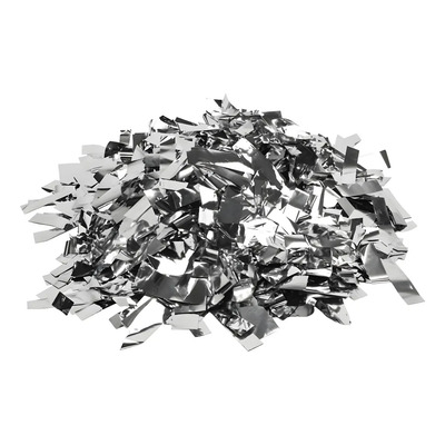 3 Kilos De Confeti Rectangular De Papel Metálico Color Plata | Envío gratis