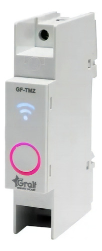 Interruptor Temporizador Smart Gralf Wifi 2.4ghz Riel Din 22 Color Blanco
