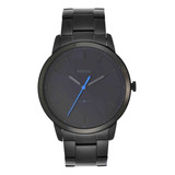 Reloj Fossil Minimalist Fs5308 Negro De Acero Inoxidable Par