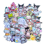 Pack 50 Stickers Pegatinas Sanrio Hello Kitty Kuromi Cinamon