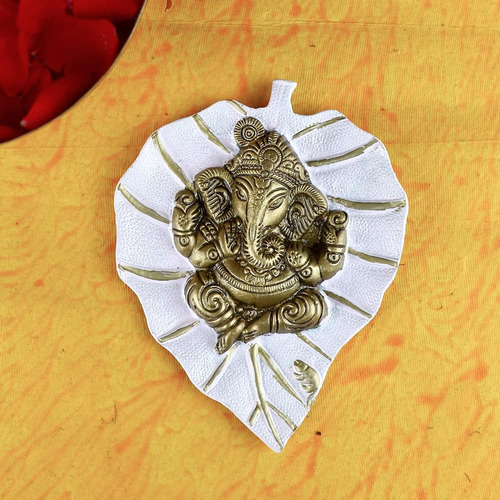 Satvik Sartén De Metal Patta Ganesh Pieza Decorativa Para Co