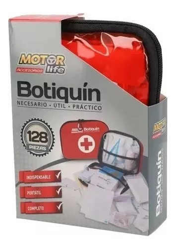 Kit De Primeros Auxilios 128 Piezas Motorlife Botiquin Auto