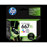 Cartucho Hp 667xl 3ym80al Original Color 330 Paginas Kt