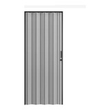 Puerta Plegable Pvc 90x200 Lino Gris