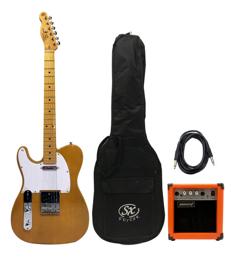 Guitarra Electrica Sx Telecaster Para Zurdo + Amplificador 