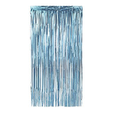 Cortina Metalizada Decorativa 1x2m Azul Make+