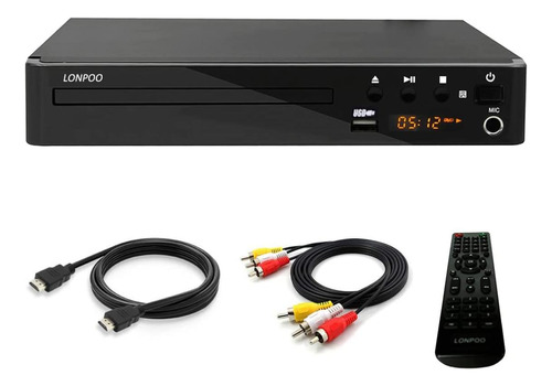 Leitor De Dvd Player Design Compacto Lonpoo Lp-099