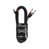 Cable Profesional Rca A 2 Plug Mono Pro Audio 3,6 Mts Negro