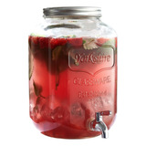 Mason Jar Dispensador Bebidas 8 L Vitrolero Agua Vidrio