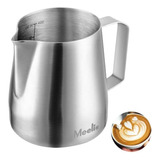 Meelio Stainless Steel Milk Frothing Pitcher 14oz, Espres...