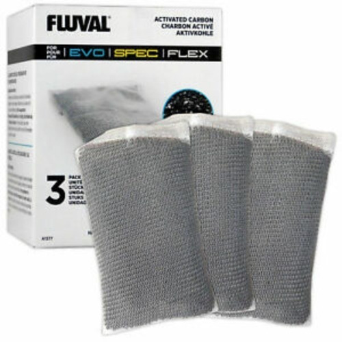 Fluval Carbón Activado Pack X 3 135gr Clarifica C/red Acuari