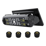 Solar Tpms Alarma Monitor System 4 Sensor Temperatura Alerta