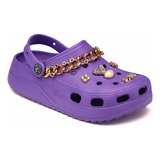 Sandalias Chanclas Para Mujer Plataforma Eva Pin + Cadena