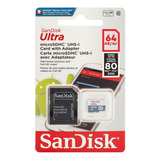 Tarjeta Micro Sd Memoria 64gb Clase 10 Original Sandisk