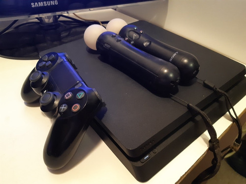 Playstation 4 Slim 500 Gb | 1 Joystick Y 2 Moves | Juegos