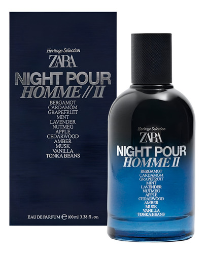 Perfume Zara Night Pour Homme 2 Edp 100ml Para Hombre