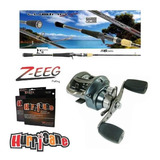 Combo Variada Bait Reel Vt - 5 Marine Sports + Caña Lubina X