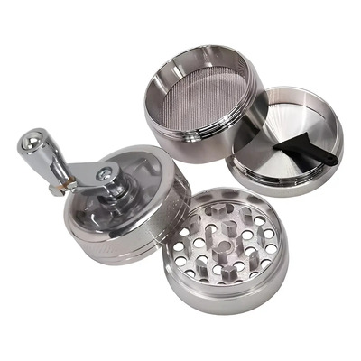 Grinder Metálico 4 Niveles 40mm con Manivela para Hierbas Especias Negro | Meses sin interés