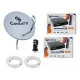 Kit Antena Parabólica Ku 2 Midia B5+ Lnbf Quadruplo Century