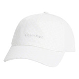 Gorra Calvin Klein Ajustable Blanco Logo Mujer Original 