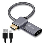 Adaptador De Cable Hdmi Macho A Usb-c Hembra De Elebase Con