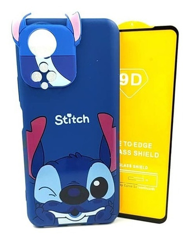 Case Stitch + Mica Cristal Para Honor X7