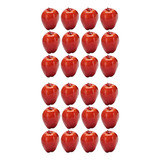 L 24 Manzanas Artificiales, Fruta Roja Deliciosa Para La