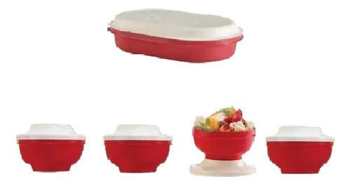 Set Tupperware Fuente + 4 Bowl Con Tapa